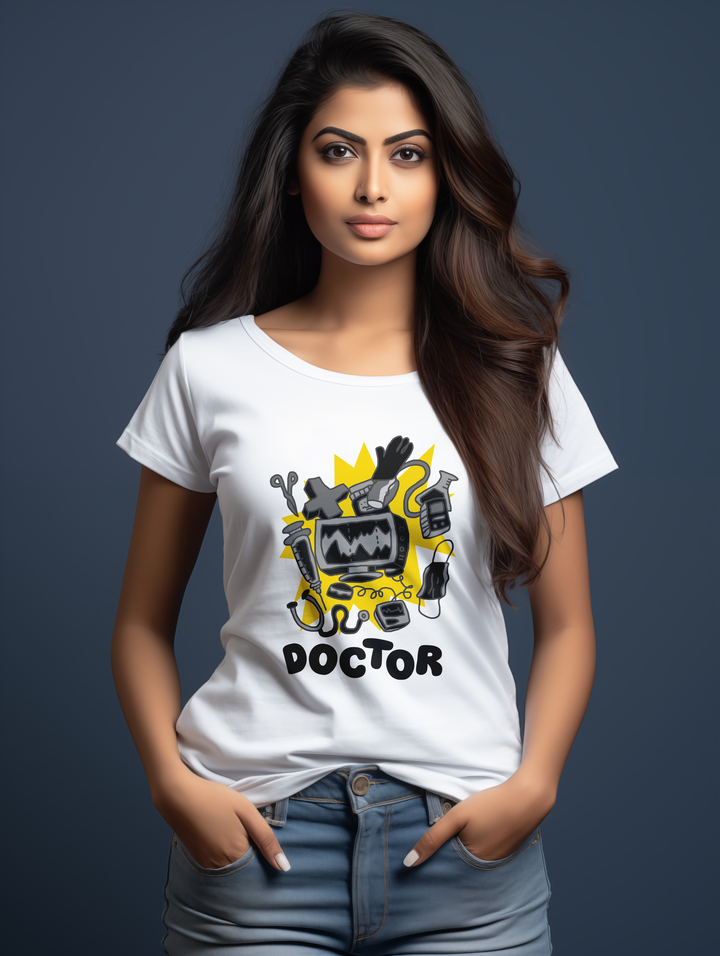 Womens White Doctor tee
