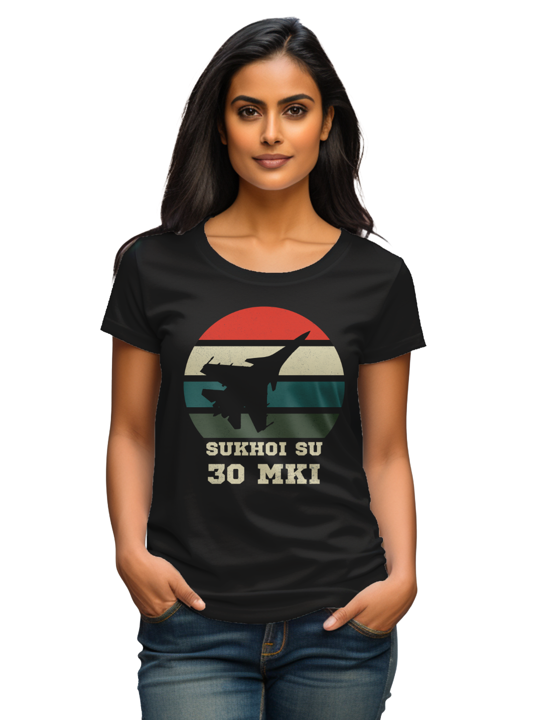 Women's Sukhoi Su 30 MKI fighter jet T-shirt