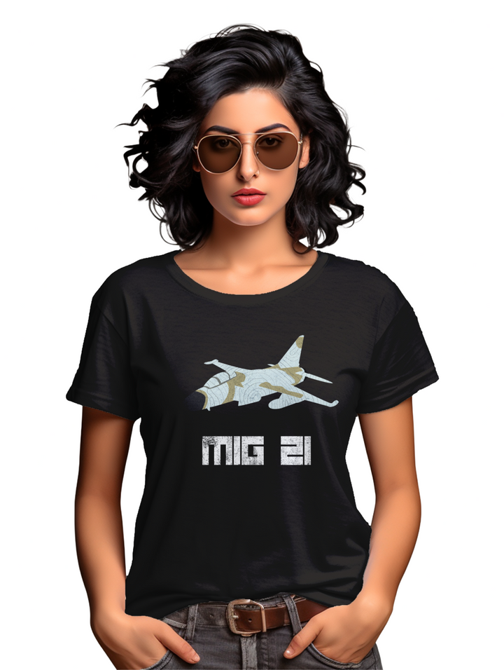 Women's MIG 21 fighter jet T-shirt