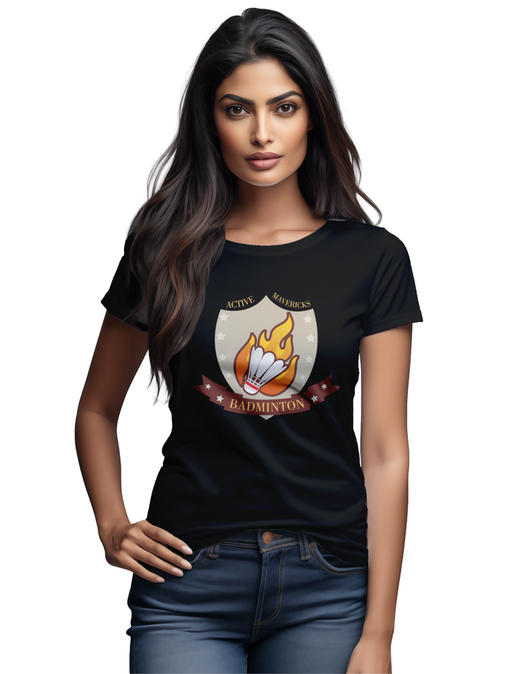 Womens Active Mavericks Badminton T-Shirt