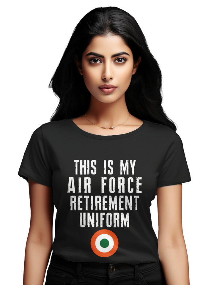 Women's This is my airforce retirement uniform_T-shirt