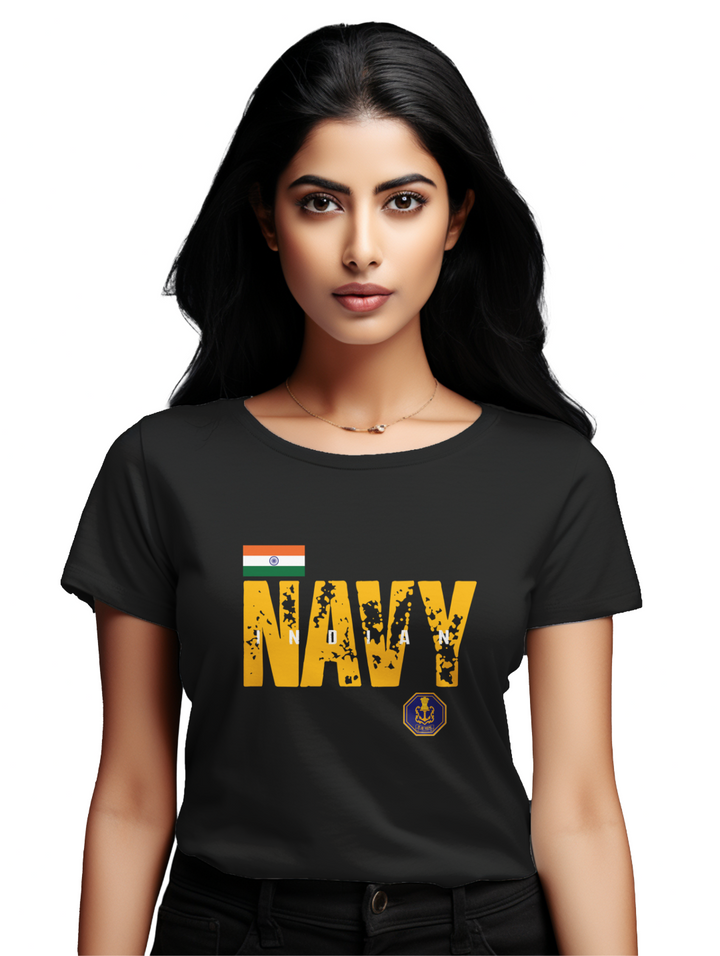 Women's Indian navy T-shirt