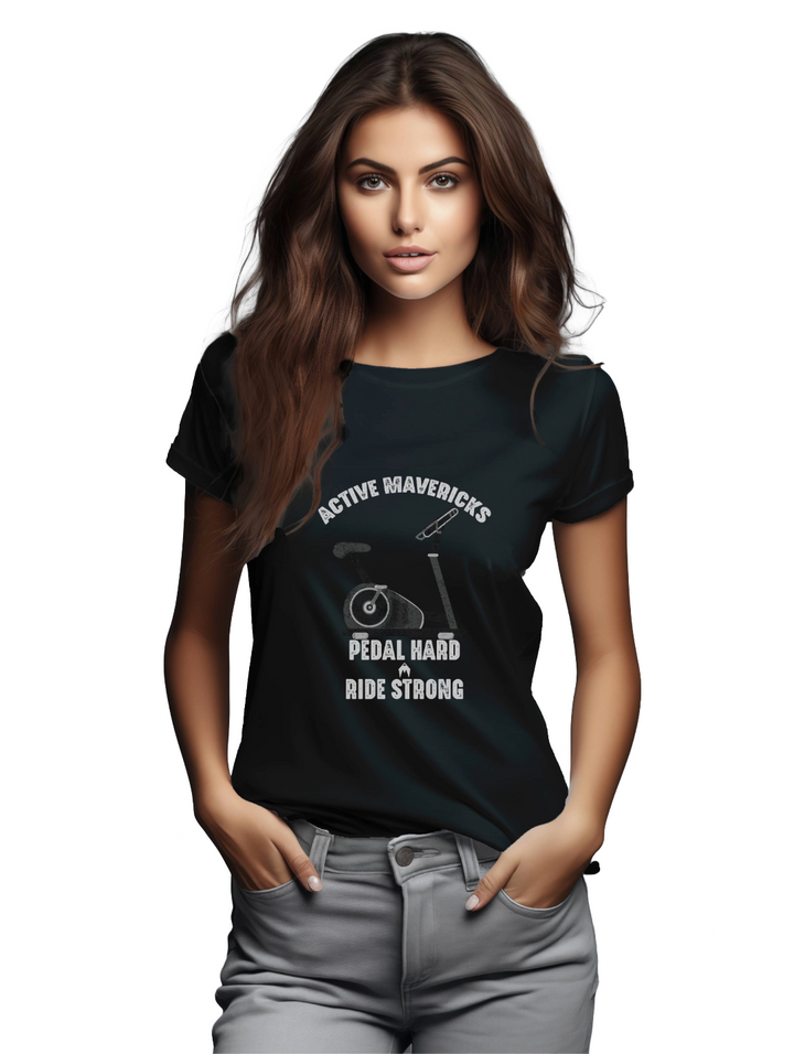 Womens PEDAL HARD, RIDE STRONG T-Shirt