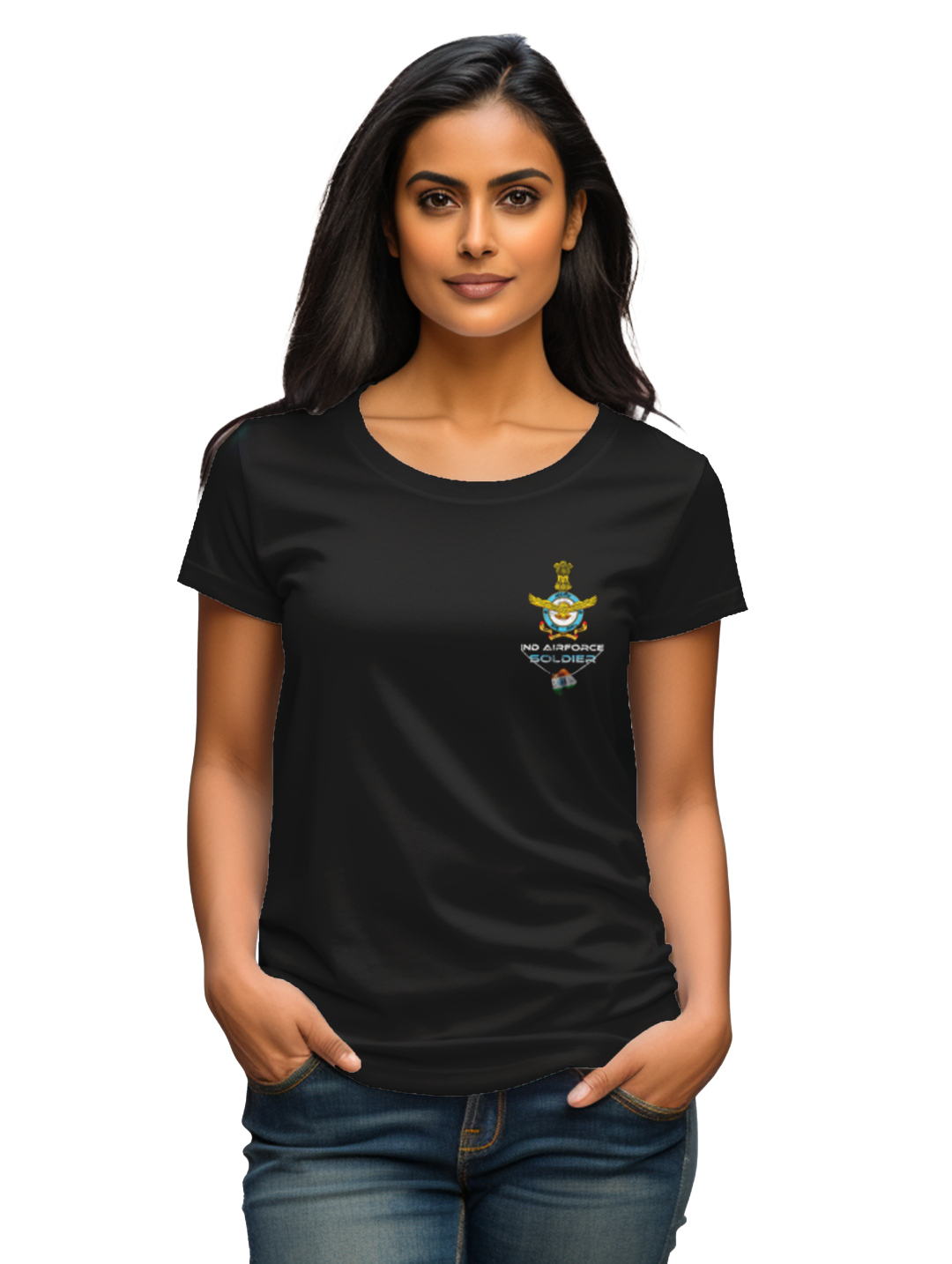 Womens Indian Airforce Soldier T-shirt