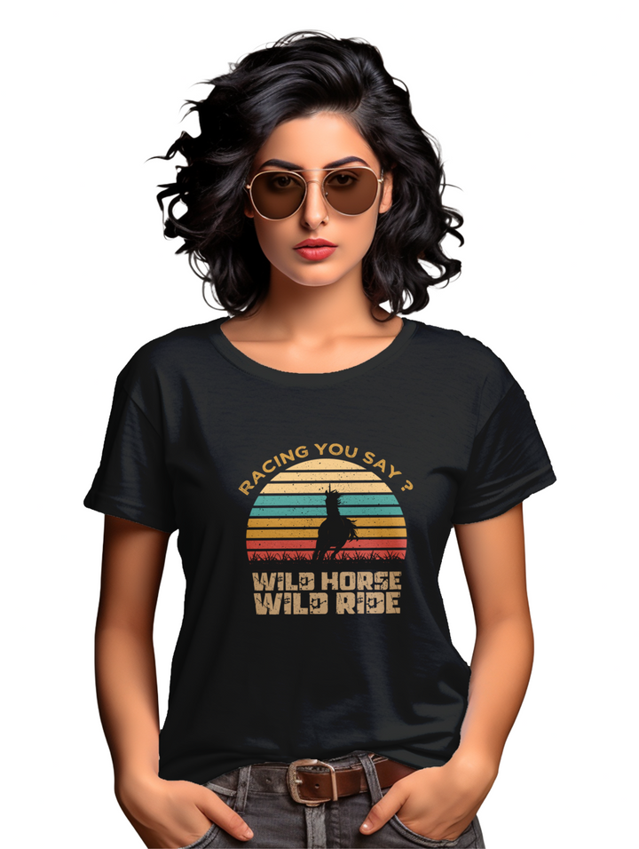 Women's Racing Wild Horse Ride T-Shirt