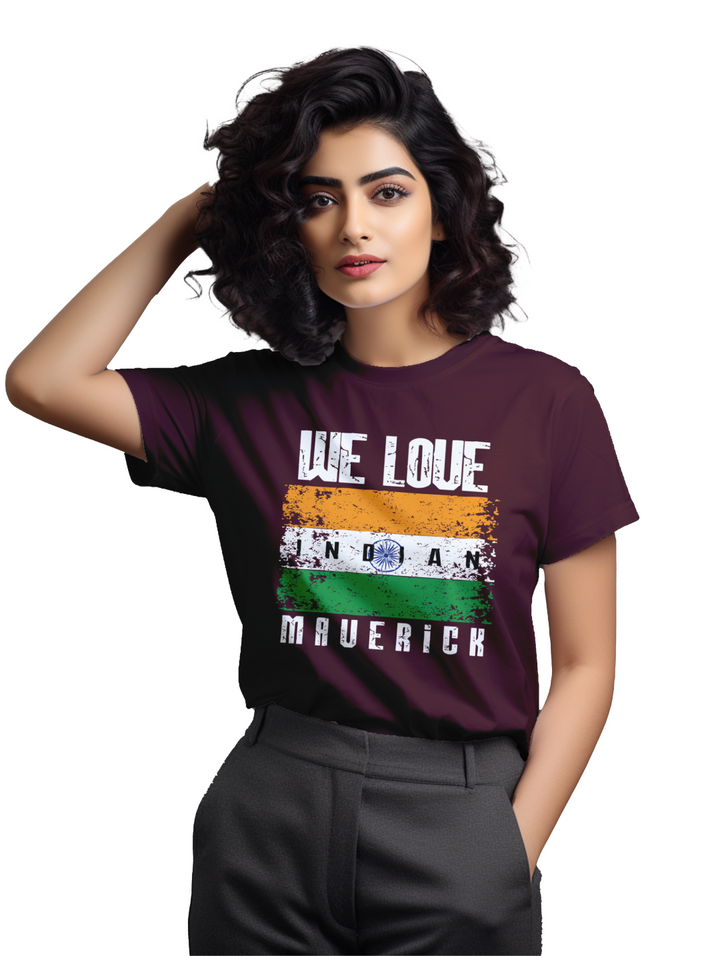 Women's we love indian maverick T-Shirt