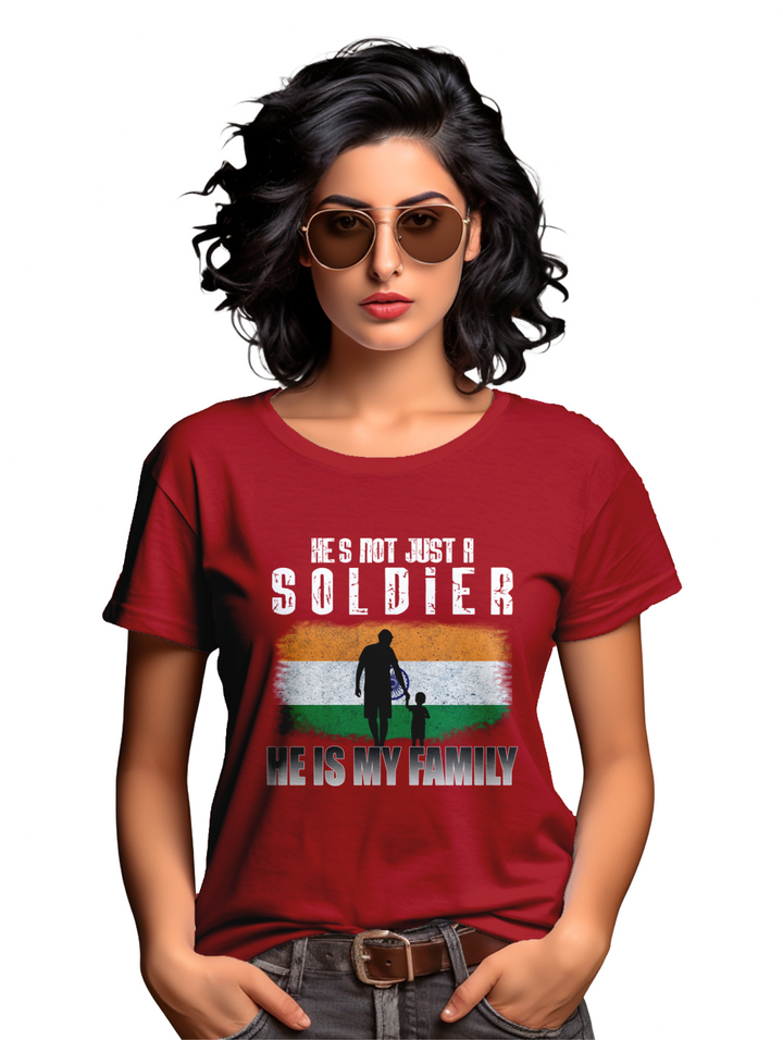 Women's He's not just a soldier he is my family T-Shirt