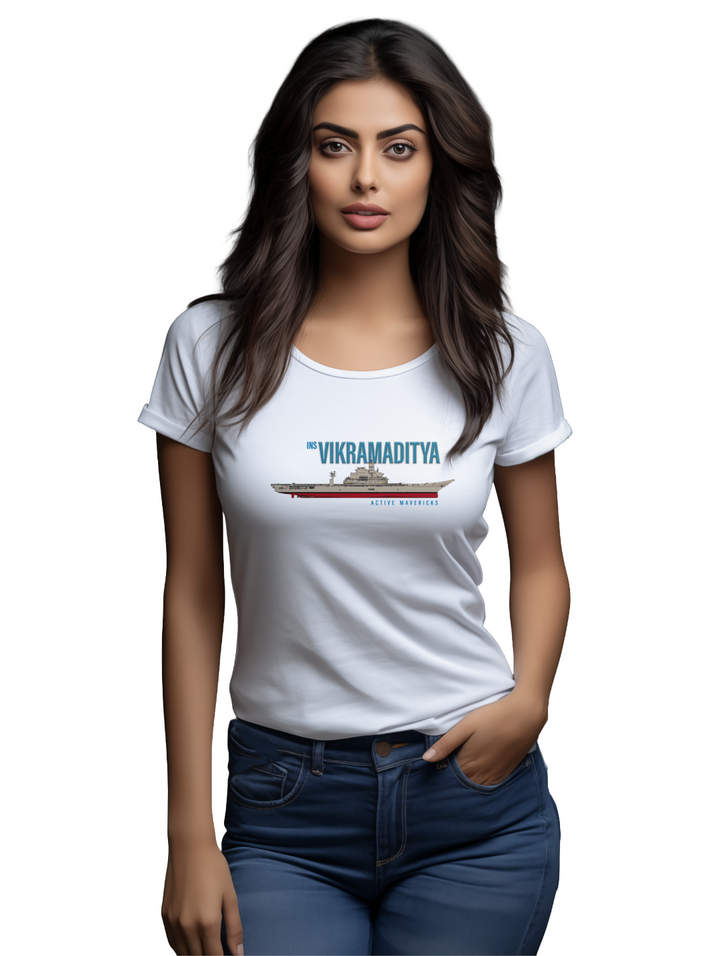 Womens INS Vikramaditya T-shirt