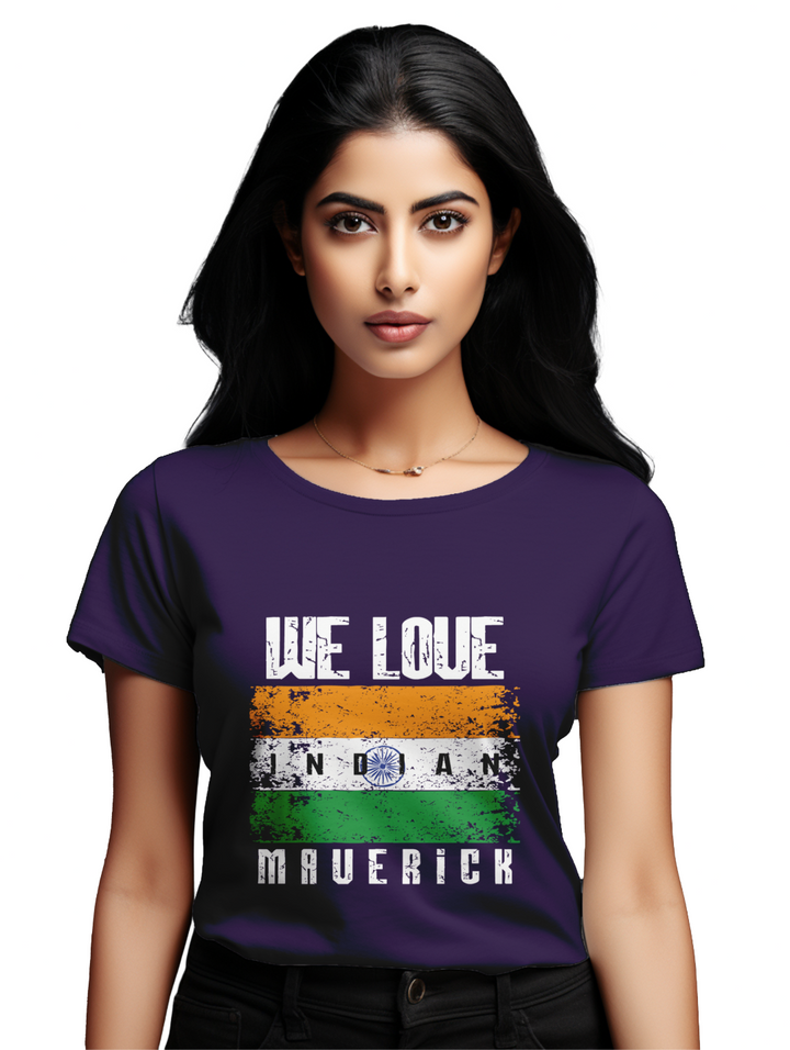 Women's we love indian maverick T-Shirt