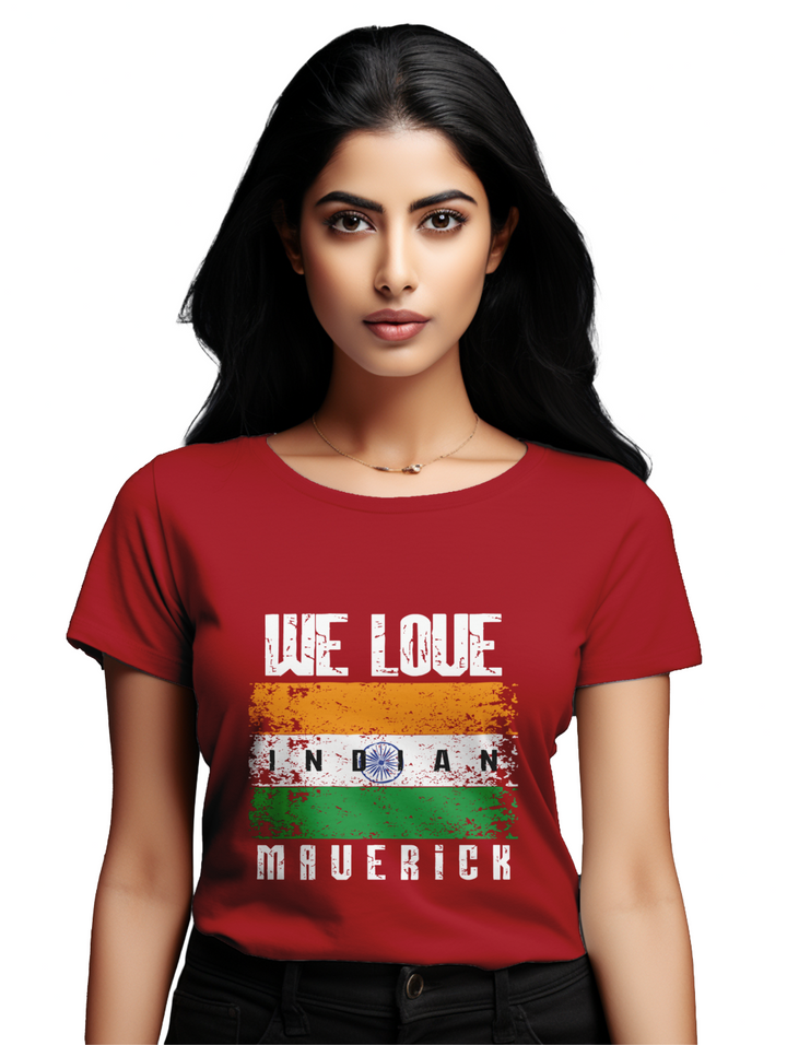 Women's we love indian maverick T-Shirt
