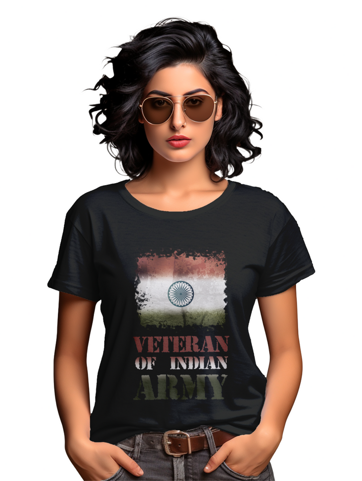 Women's Veteran of indian army T-Shirt