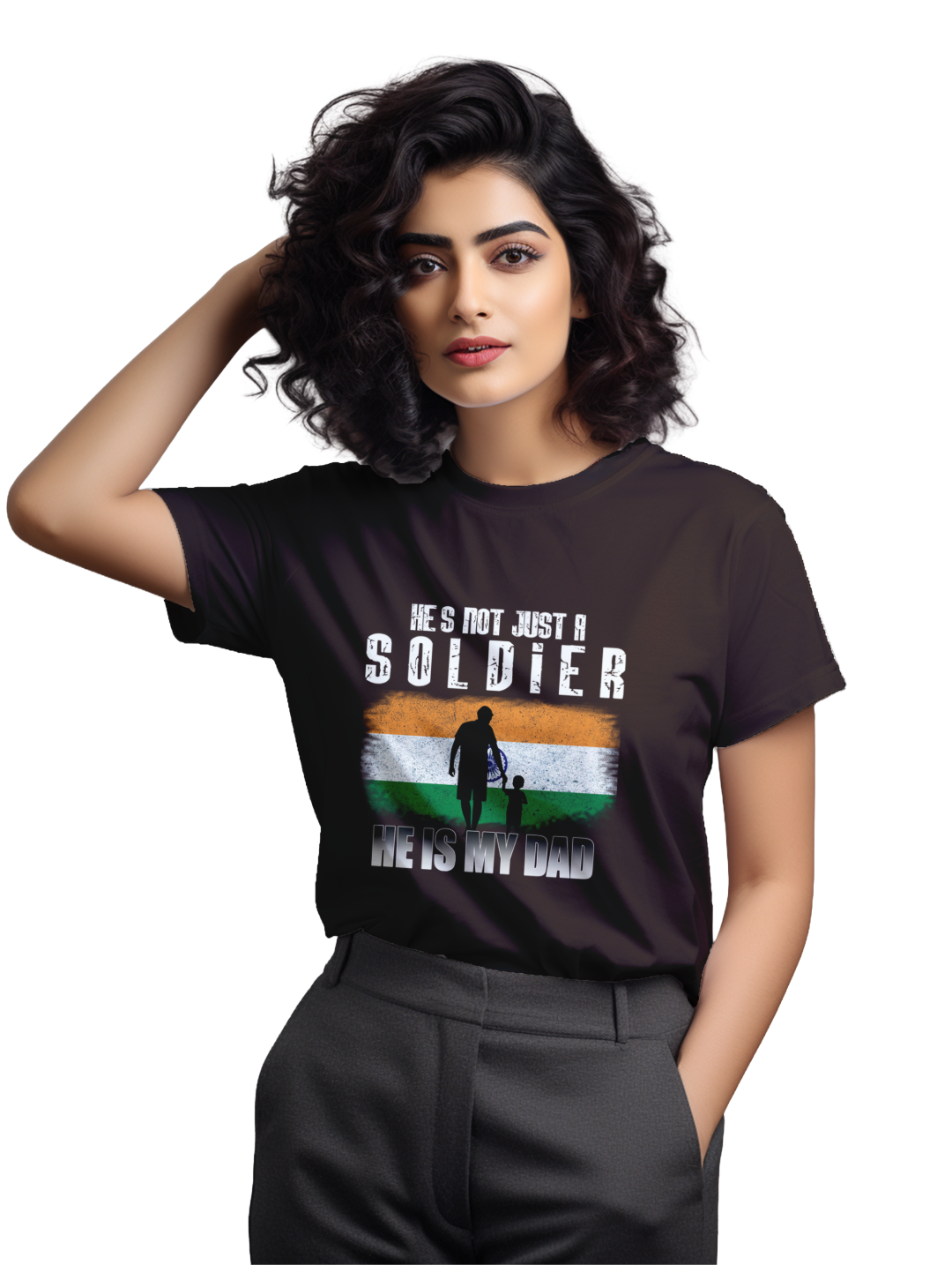Women's He's not just a soldier he is my dad T-Shirt