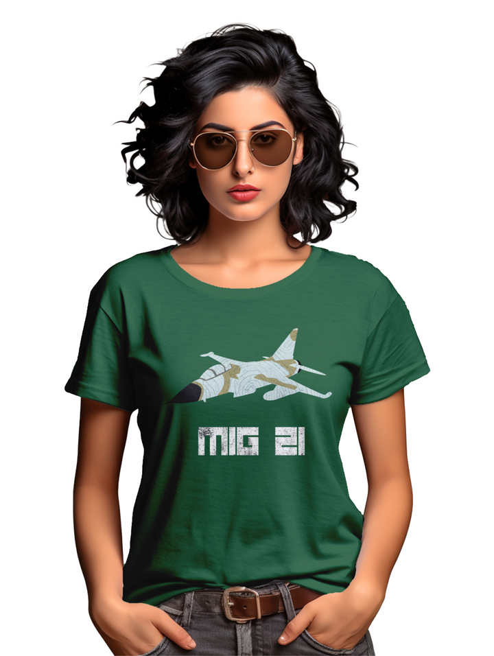 Women's MIG 21 fighter jet T-shirt