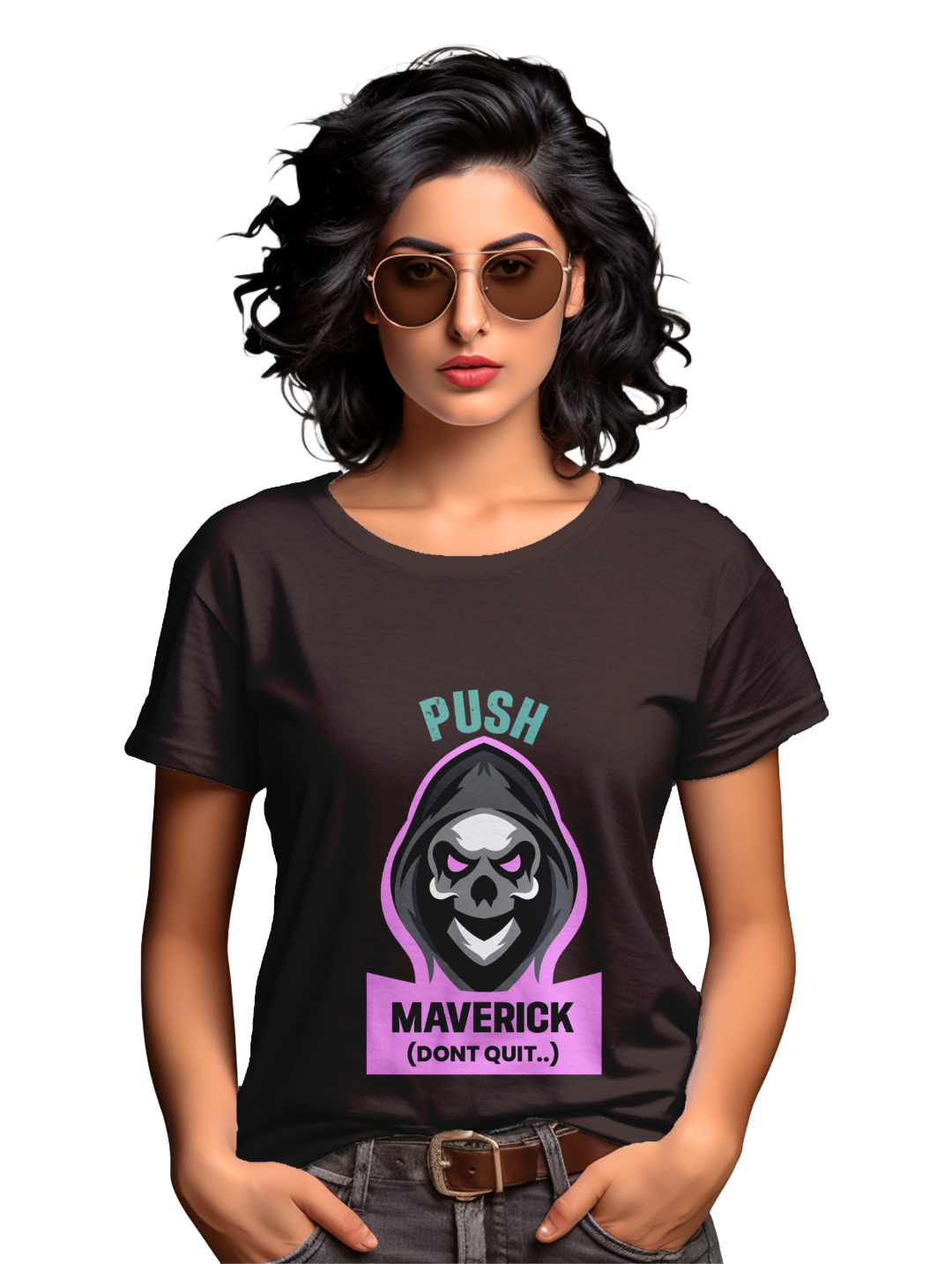 Womens Push Maverick Dont Quit T-Shirt
