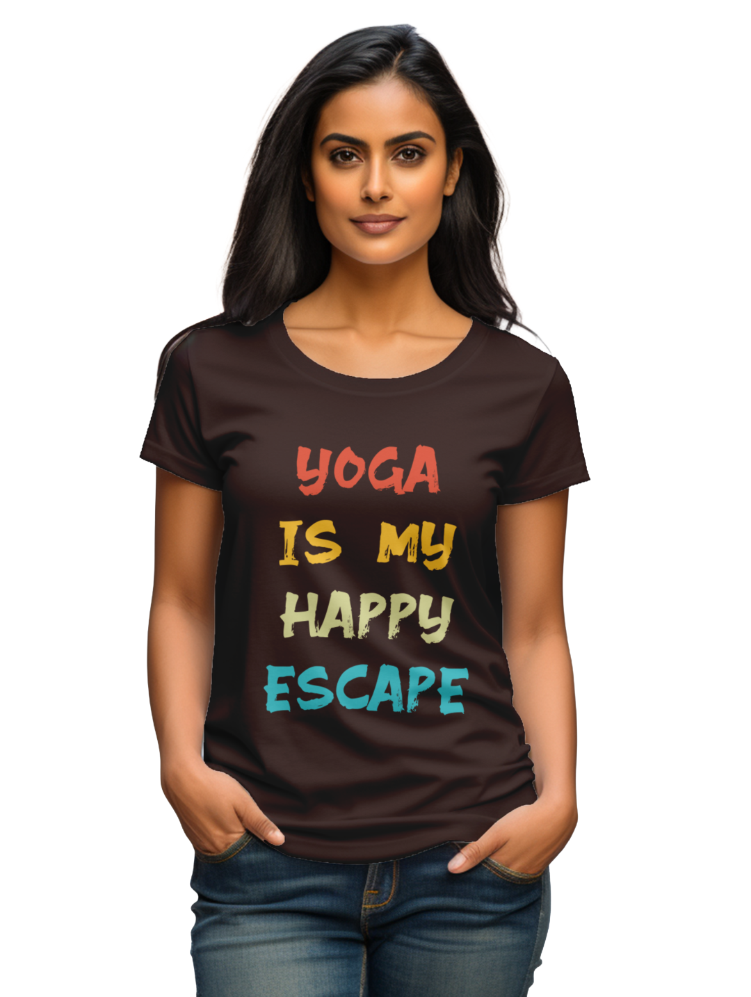 Women's  Yoga is my happy escape t-shirt