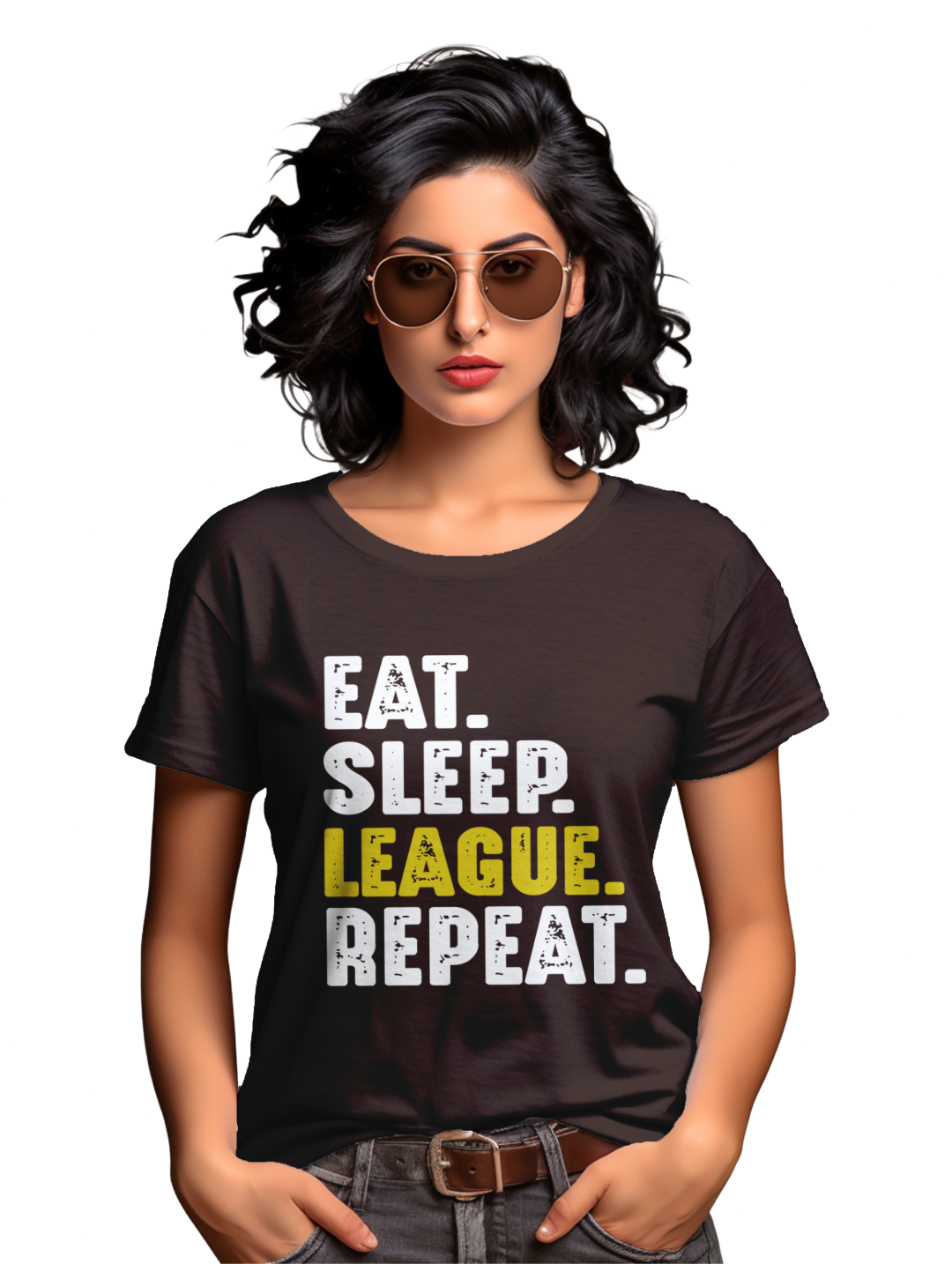 Women's Eat Sleep League Repeat T-shirt