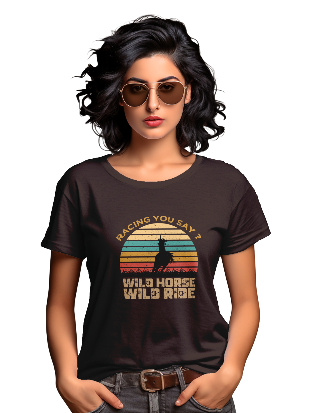 Women's Racing Wild Horse Ride T-Shirt