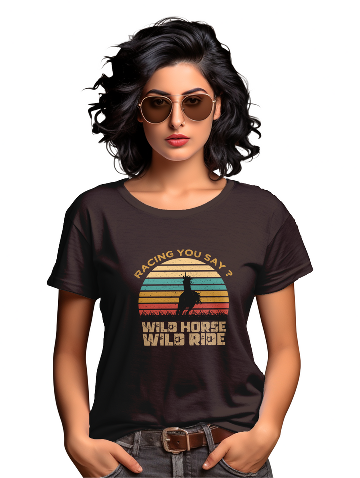 Women's Racing Wild Horse Ride T-Shirt