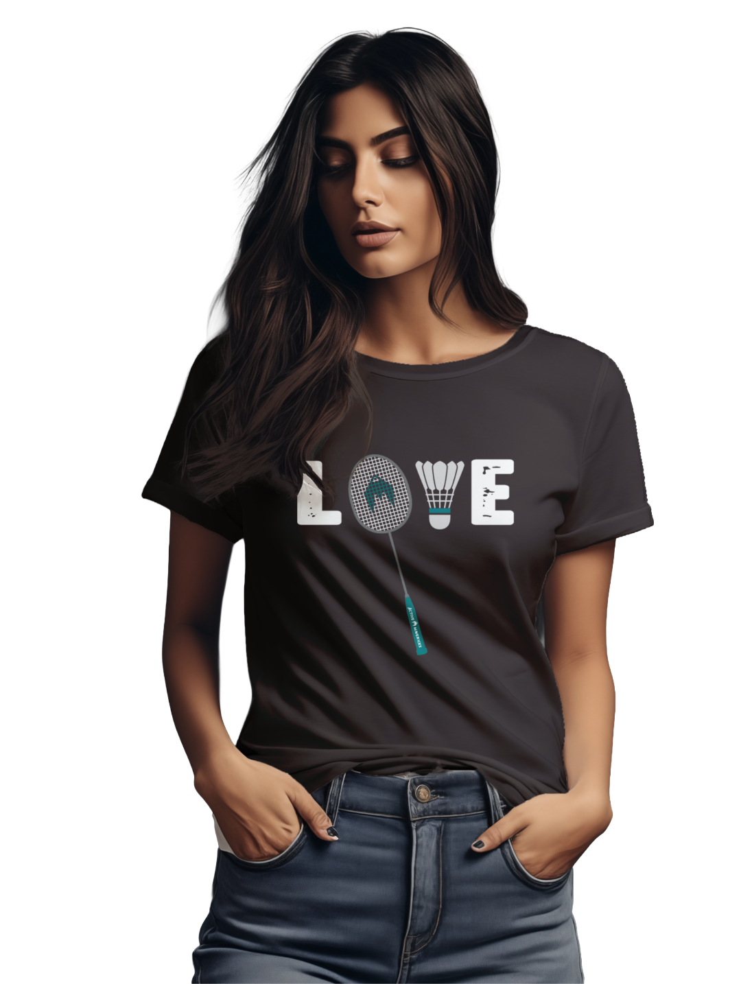 Womens Love Badminton T-Shirt
