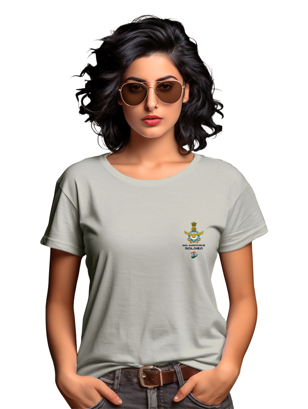 Womens Indian Airforce Soldier T-shirt