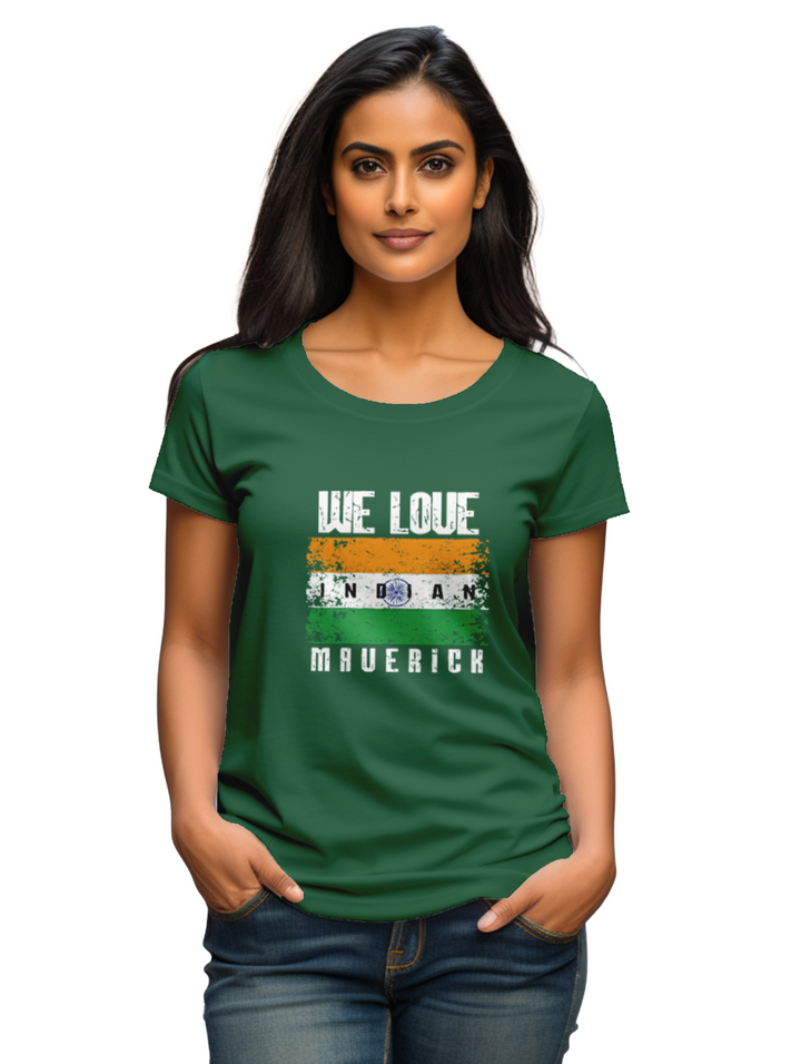 Women's we love indian maverick T-Shirt