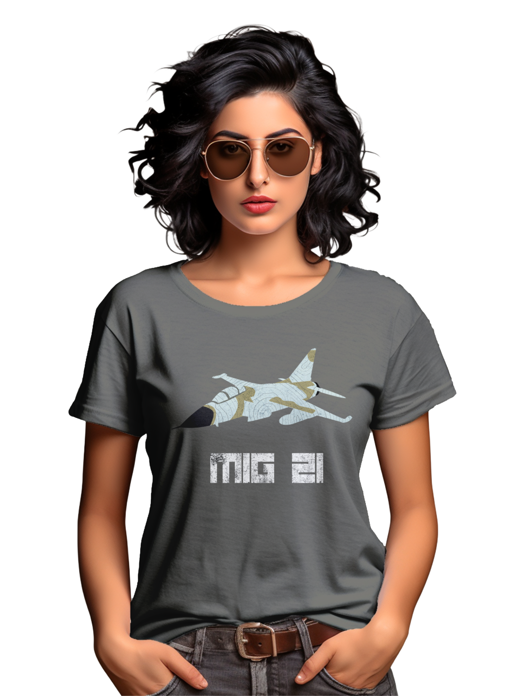 Women's MIG 21 fighter jet T-shirt