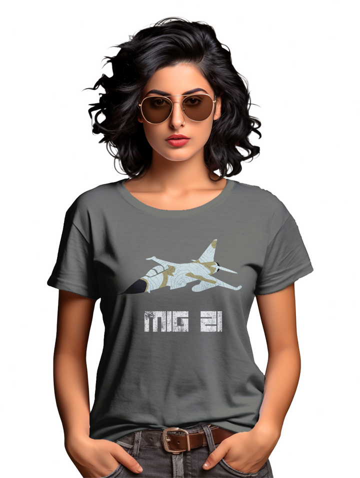 Women's MIG 21 fighter jet T-shirt