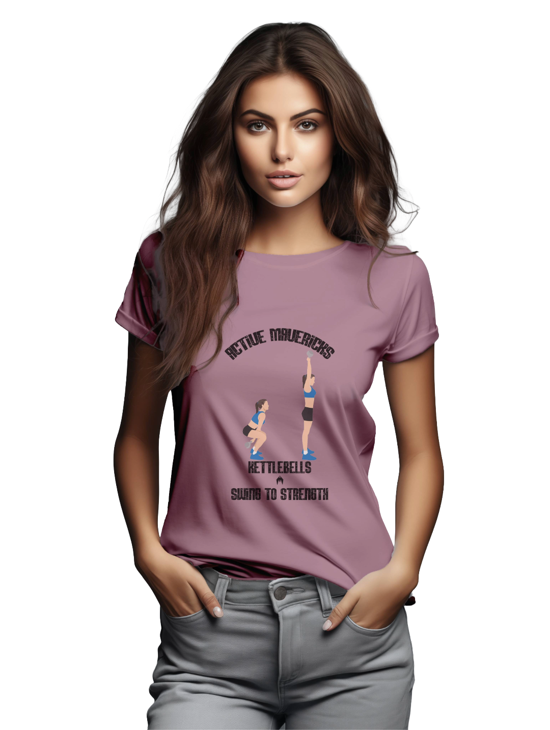 Women's kettlebells swing T-Shirt