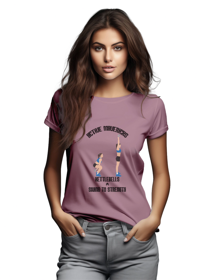 Women's kettlebells swing T-Shirt