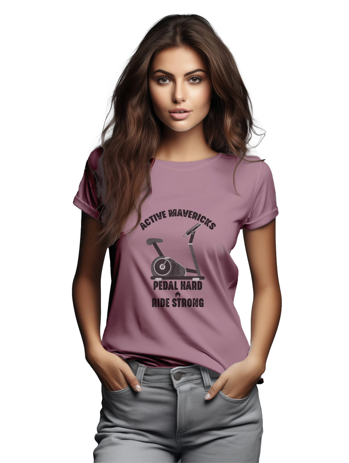 Womens PEDAL HARD, RIDE STRONG T-Shirt