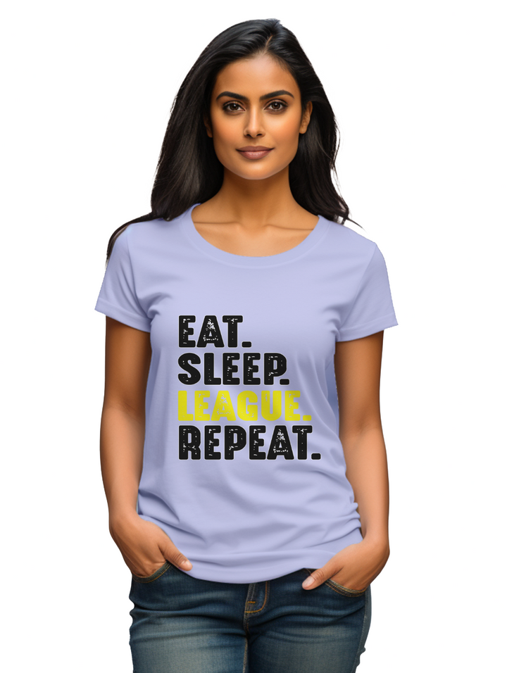Women's Eat Sleep League Repeat T-shirt