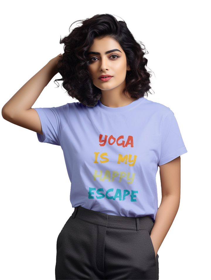 Women's  Yoga is my happy escape t-shirt