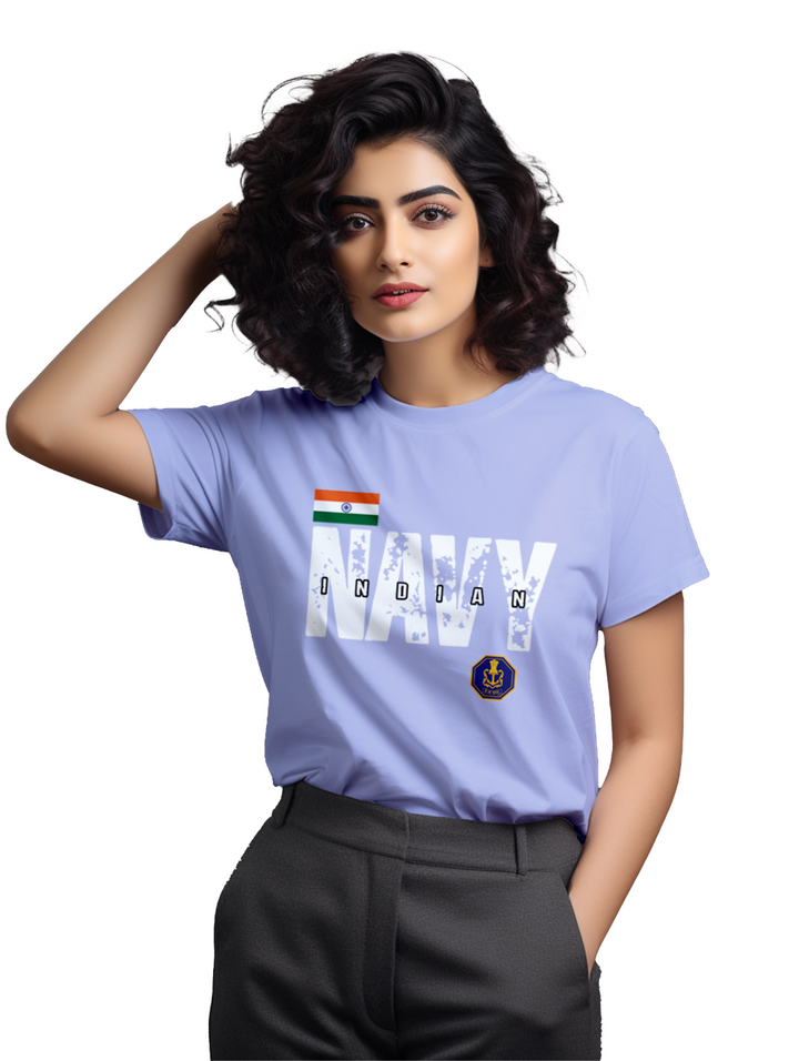 Women's Indian navy T-shirt