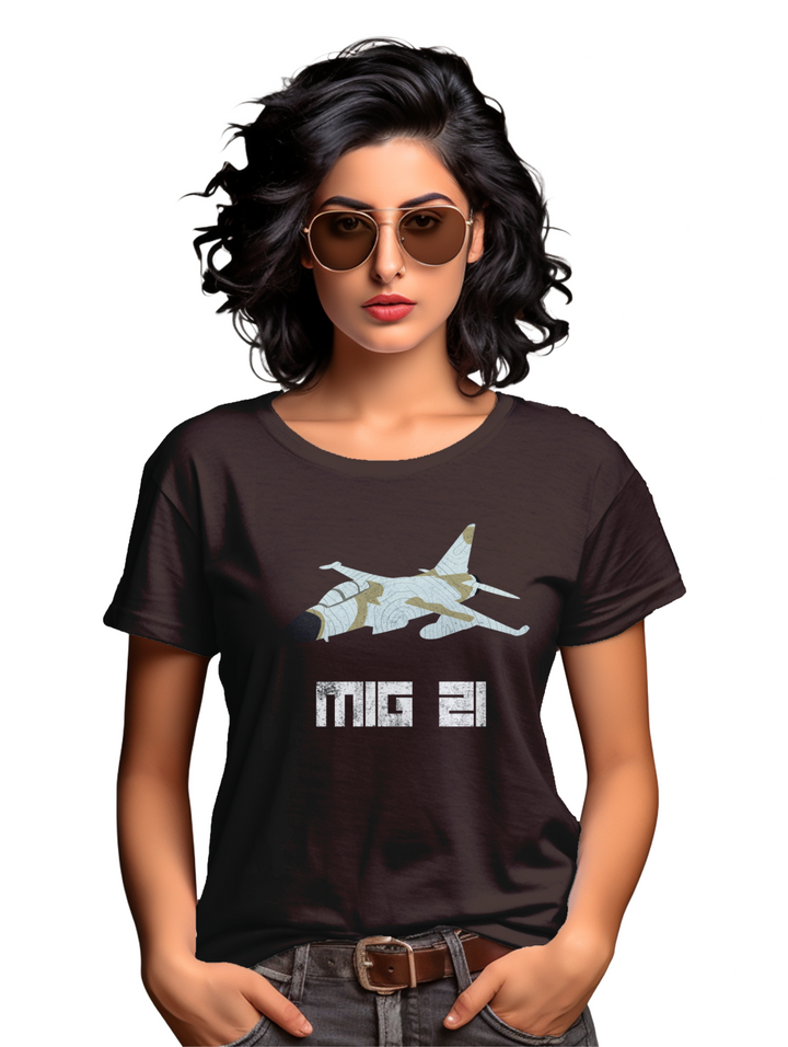 Women's MIG 21 fighter jet T-shirt