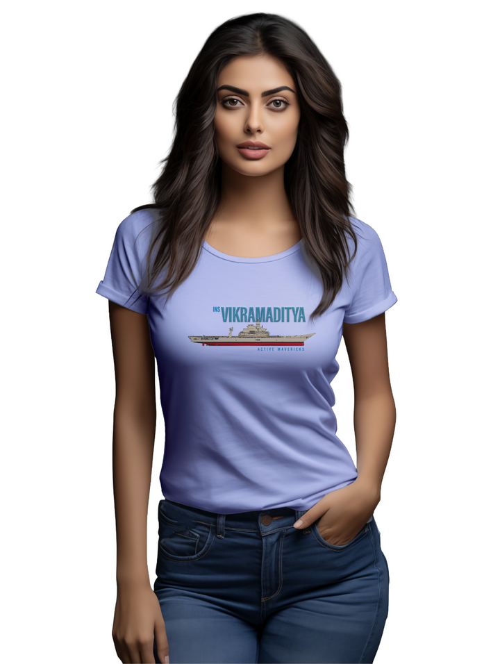 Womens INS Vikramaditya T-shirt