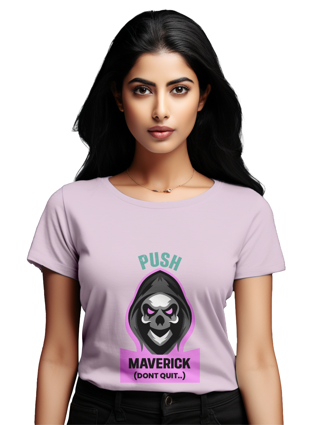 Womens Push Maverick Dont Quit T-Shirt