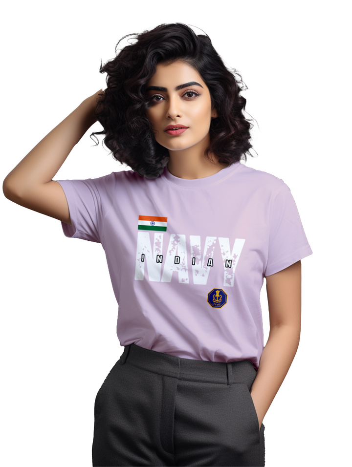 Women's Indian navy T-shirt