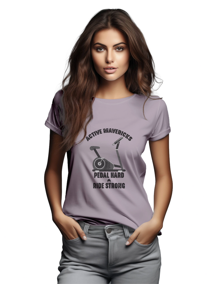 Womens PEDAL HARD, RIDE STRONG T-Shirt