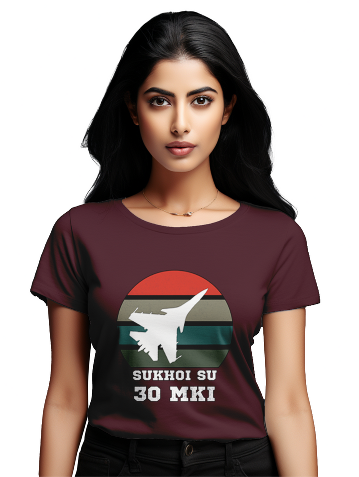 Women's Sukhoi Su 30 MKI fighter jet T-shirt