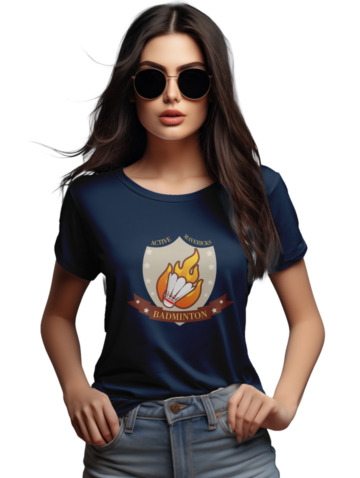 Womens Active Mavericks Badminton T-Shirt