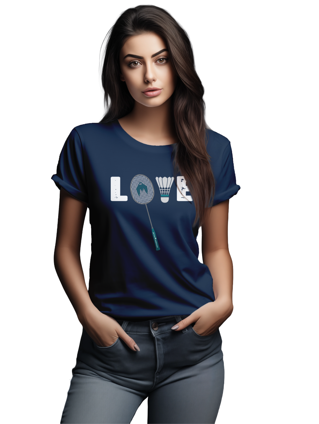 Womens Love Badminton T-Shirt