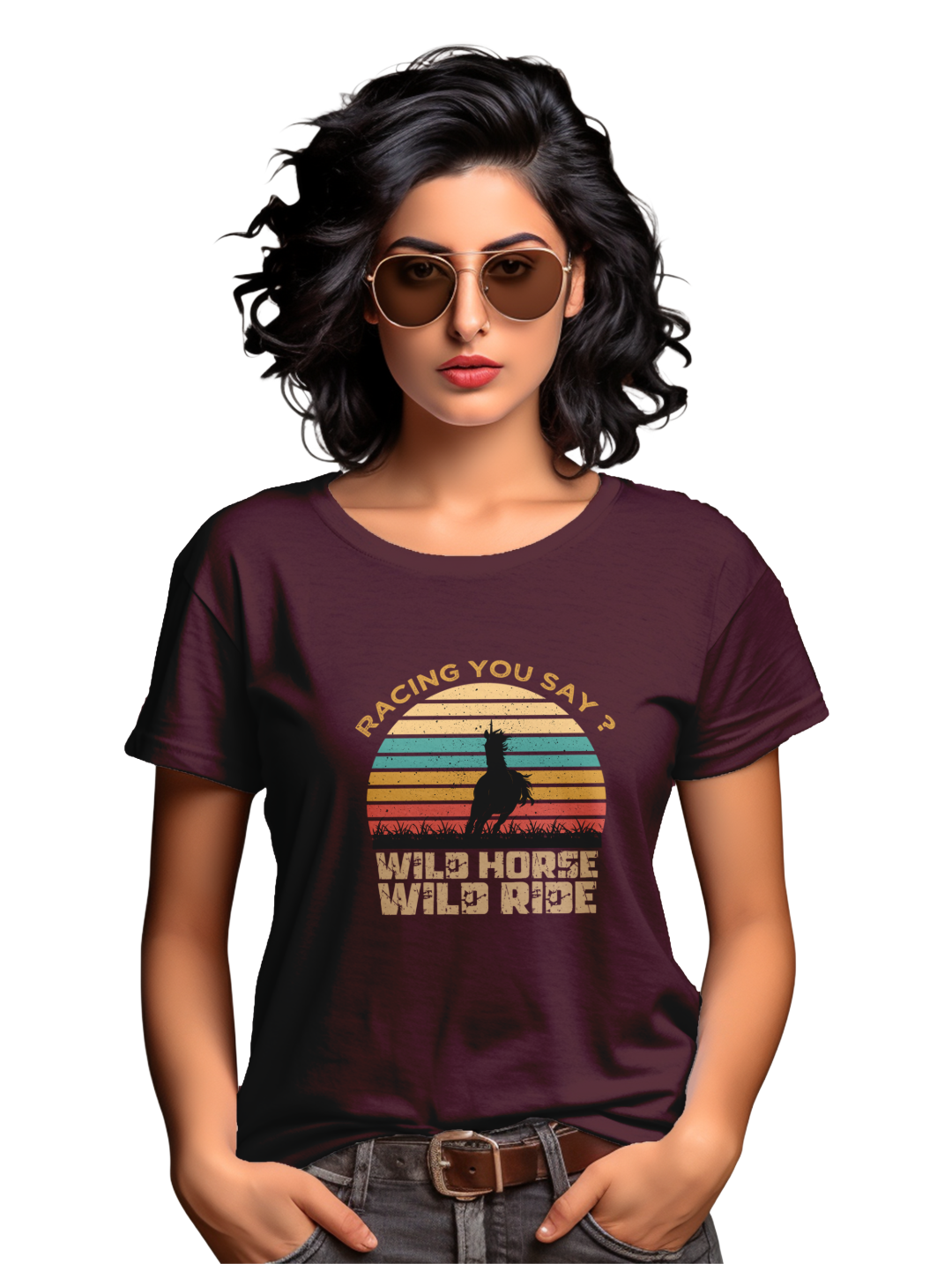 Women's Racing Wild Horse Ride T-Shirt