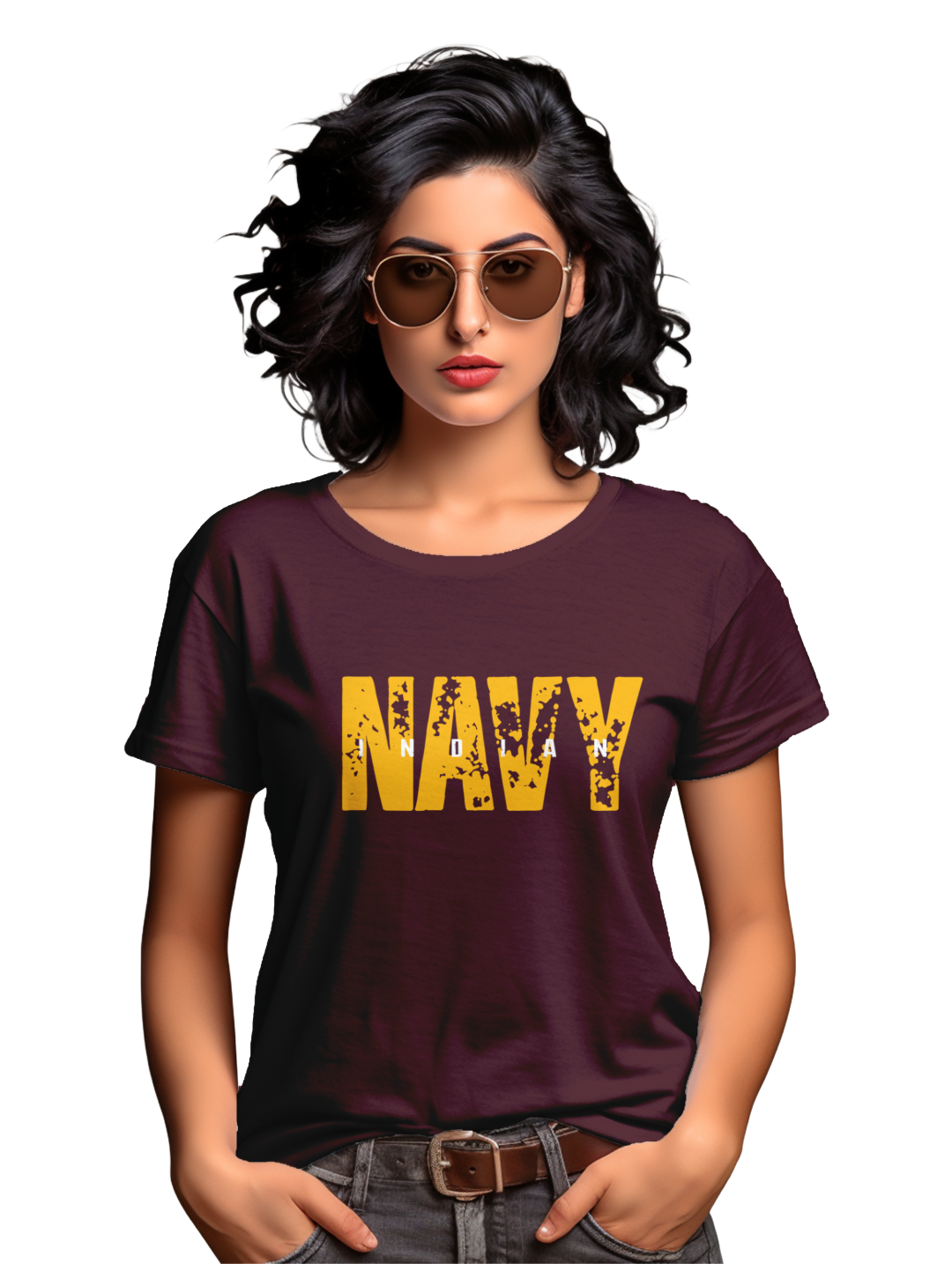Women's  Indian navy T-Shirt
