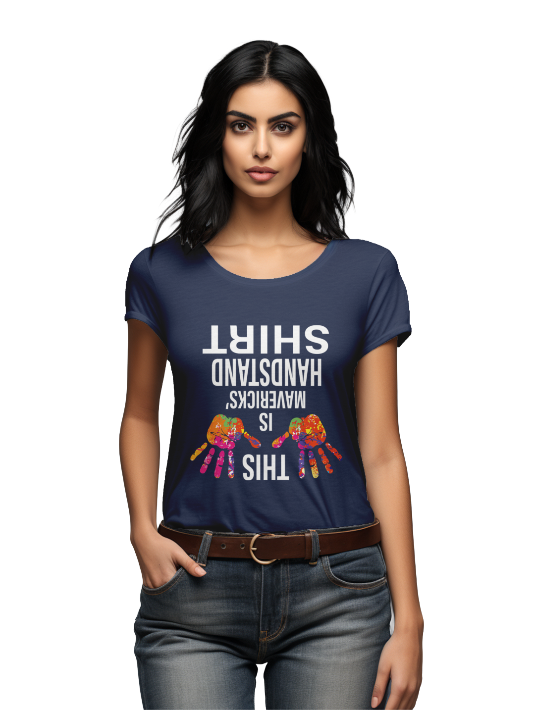 women's  This is Mavericks Handstand T-shirt