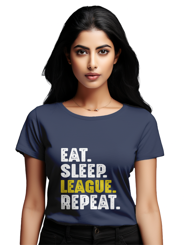 Women's Eat Sleep League Repeat T-shirt