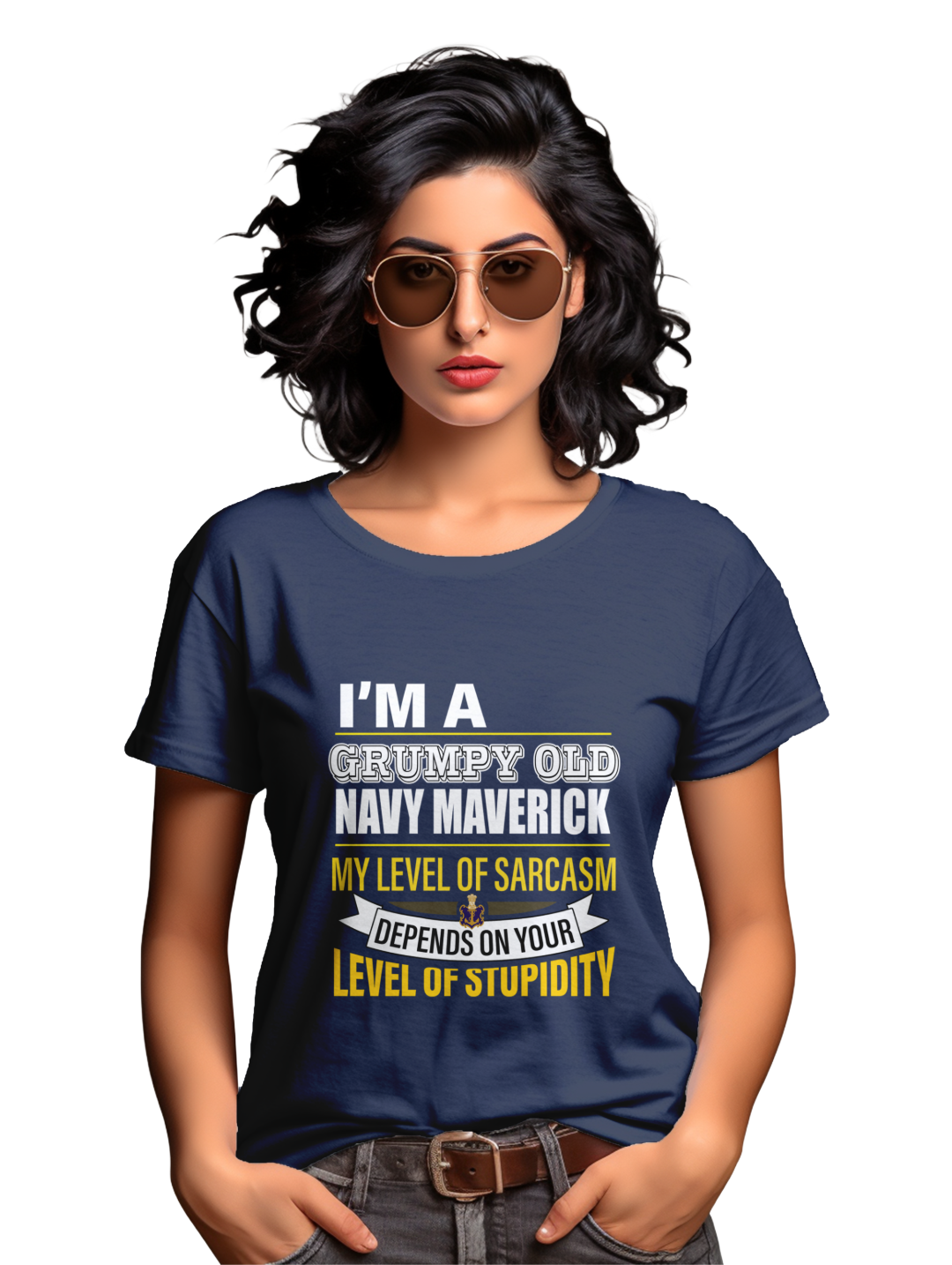 Womens I'm a Navy Maverick_ T-shirt