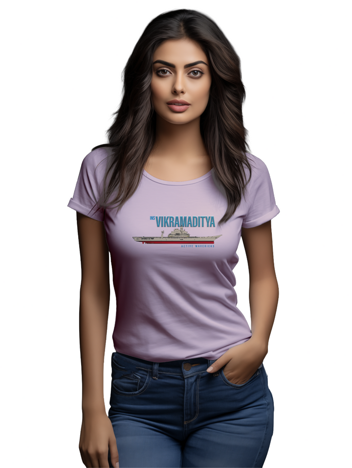 Womens INS Vikramaditya T-shirt
