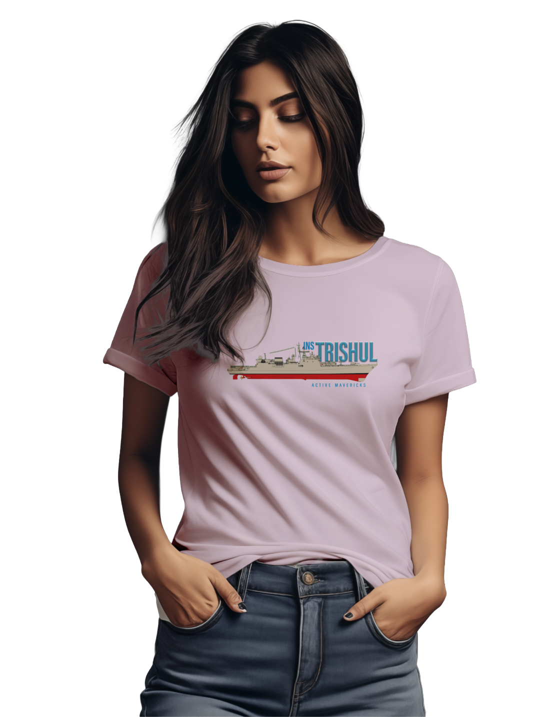 Womens INS Trishul T-shirt