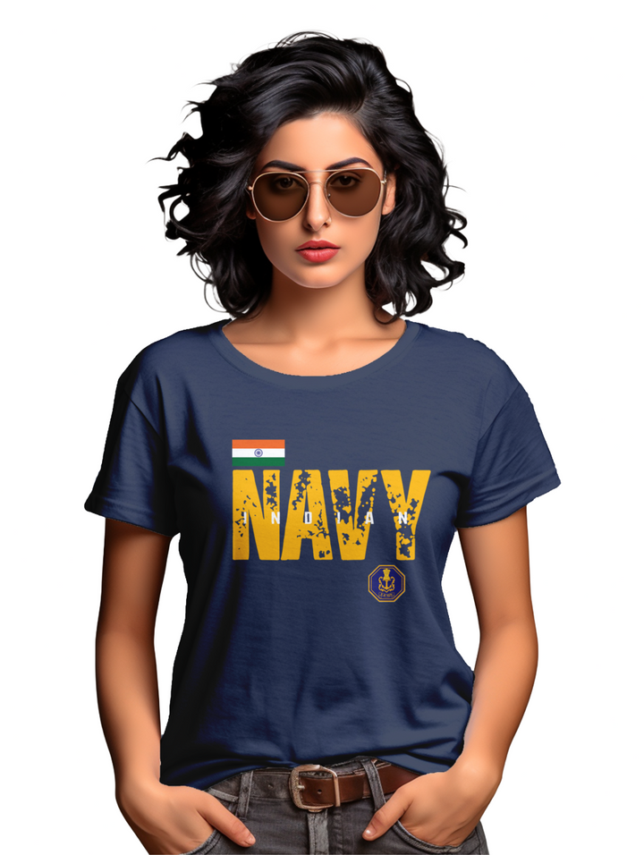 Women's Indian navy T-shirt