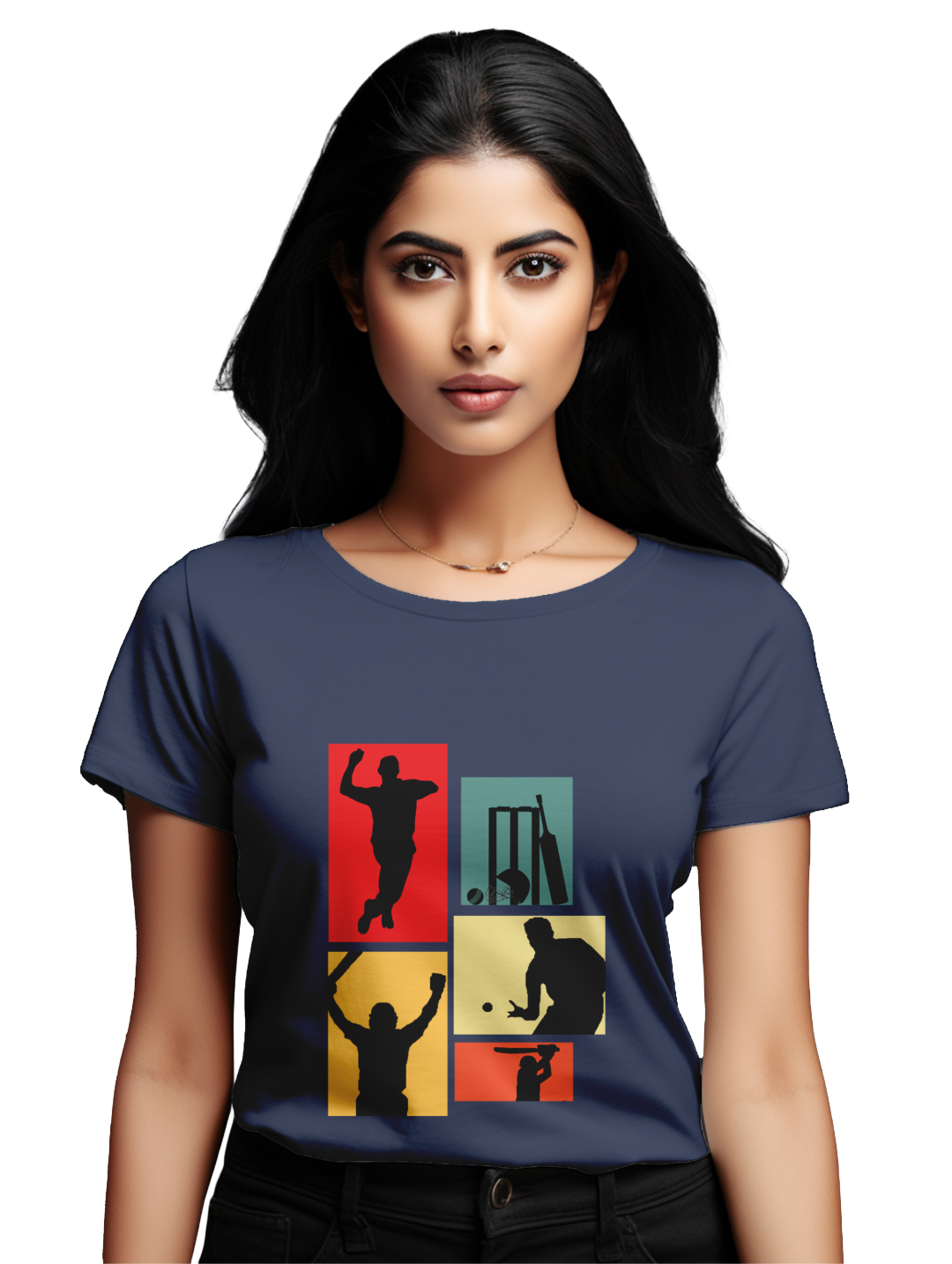 Cricket Collage womens T-shirt